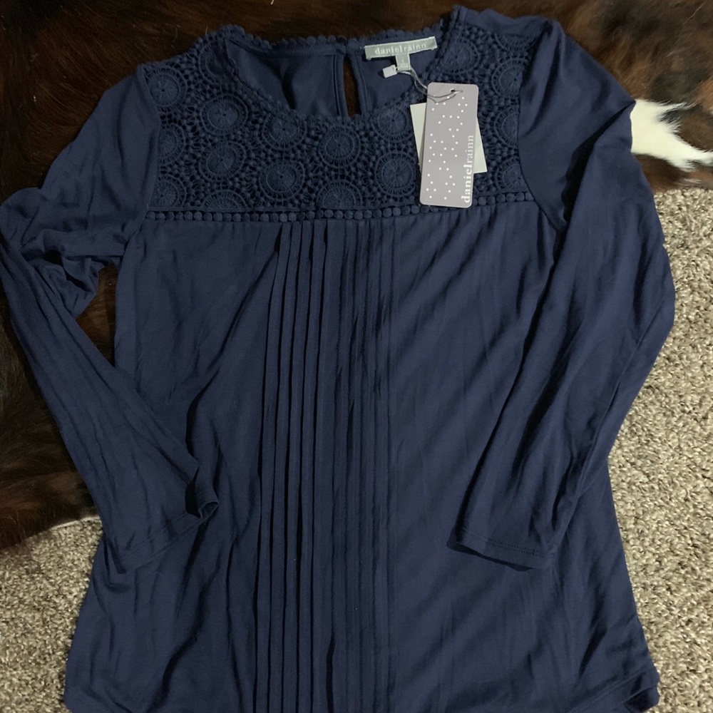 Navy Blue Long Sleeve Tunic